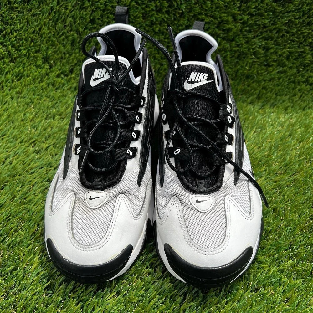 Nike Men Size 8 Zoom 2K ZM Air 2000 White Black Sneakers AO0269-101